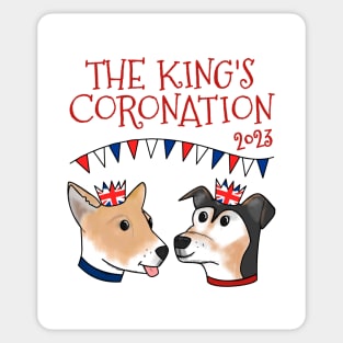 The Kings Coronation 2023 Dogs UK Flag Sticker